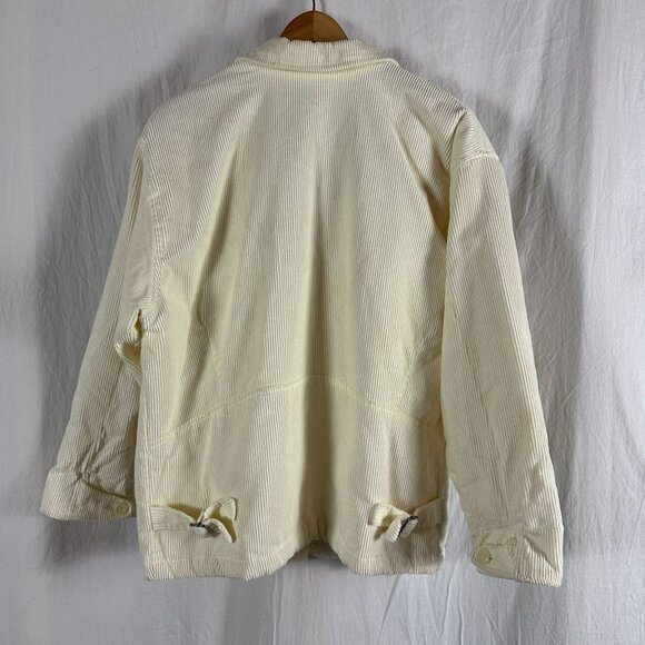 Vintage Marsh Landing Cords Women's Cream Corduroy Quilted Lined Jacket W/ Adjus - Picture 5 of 15
